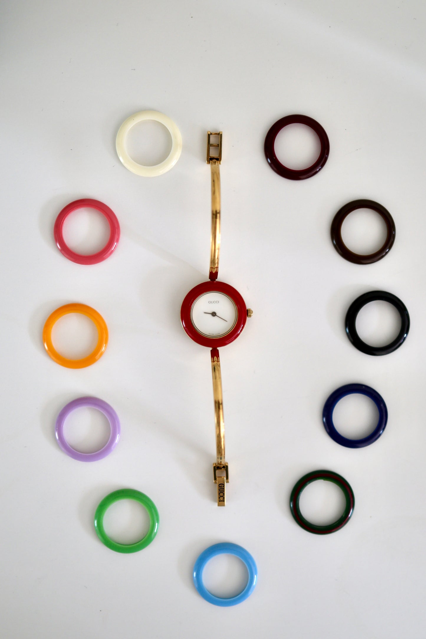 Vintage Gucci Bezel Watch with 12 Interchangeable Bezels