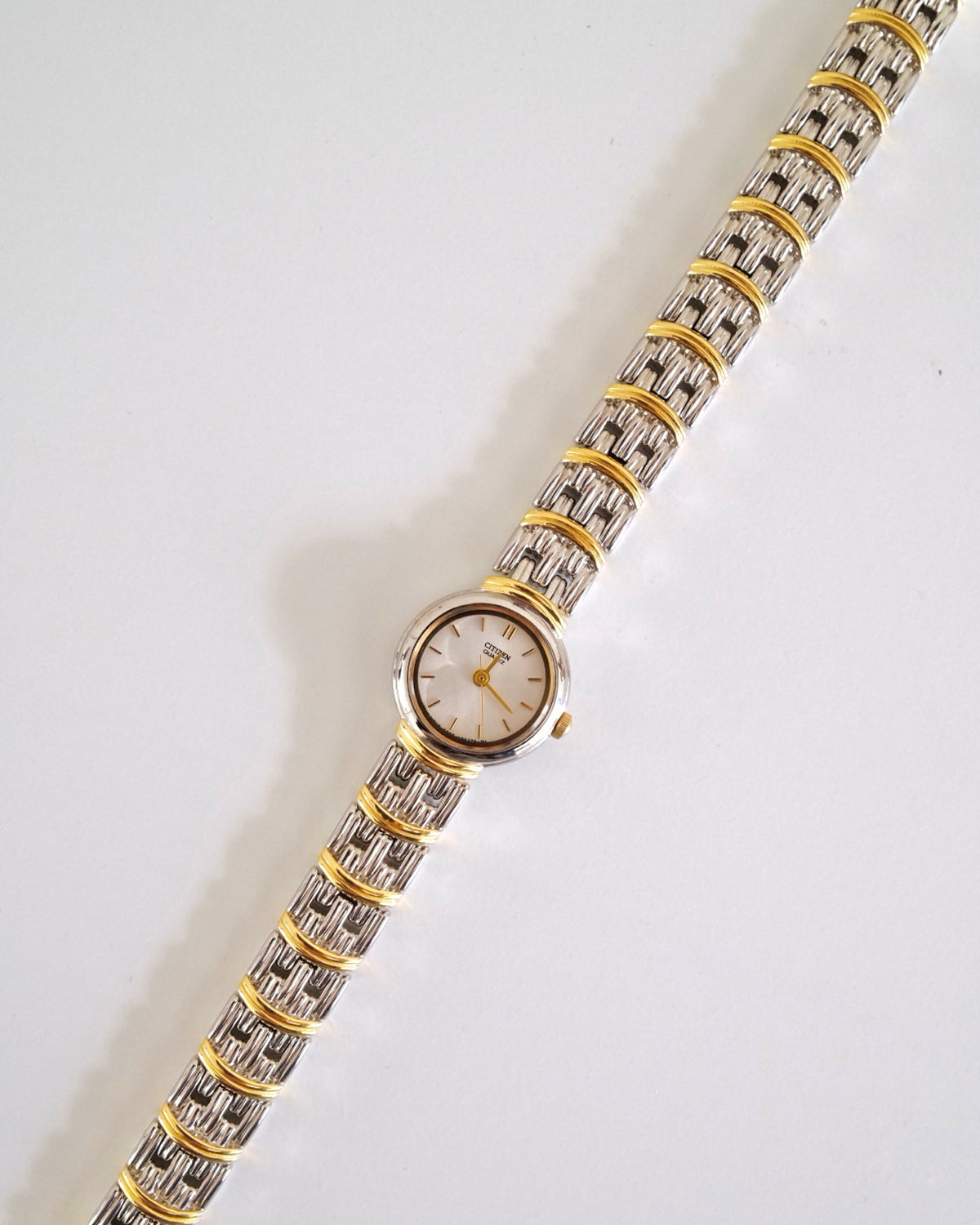 Rare Vintage Citizen Two-Tone Gold & Silver Bracelet Watch