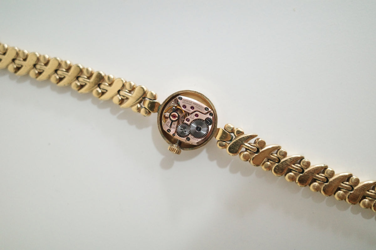 Vintage Omega Gold-Tone Manual Winding Watch | Elegant Swiss Mechanical Ladies Watch with Omega Box
