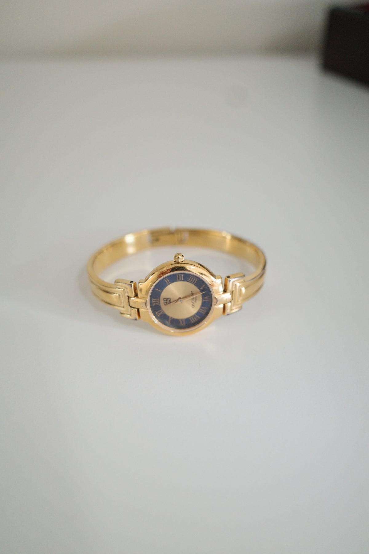 Rare Vintage Givenchy Gold-Tone Bangle Watch