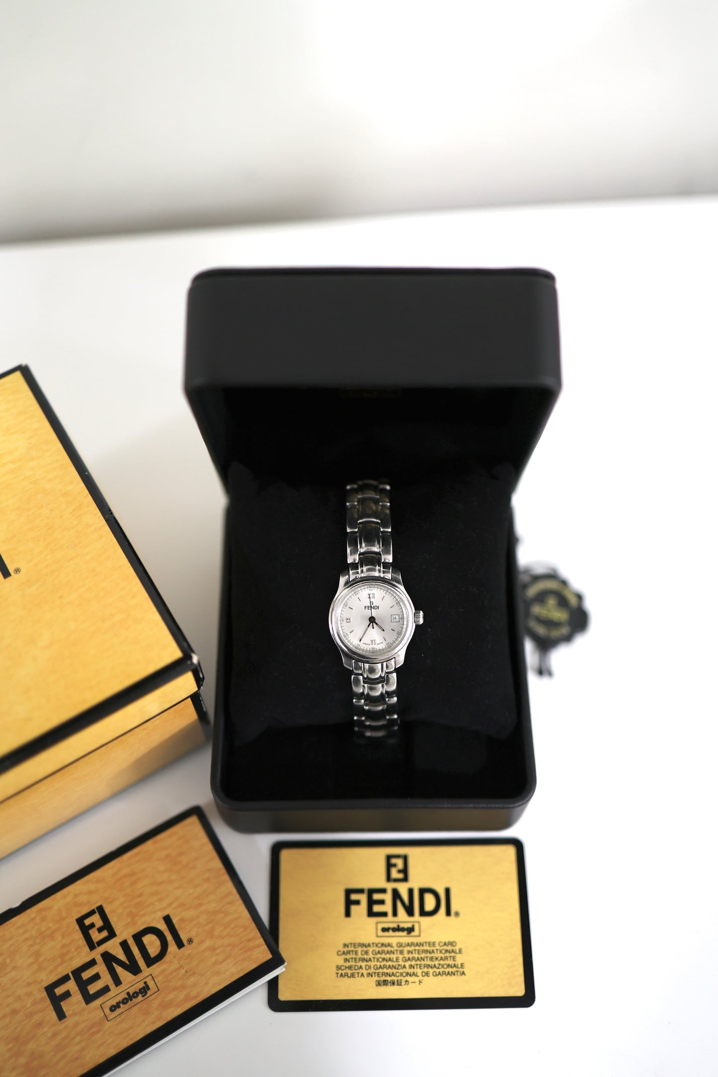 Vintage Fendi Silver Bracelet Watch | Swiss Made | Original Box
