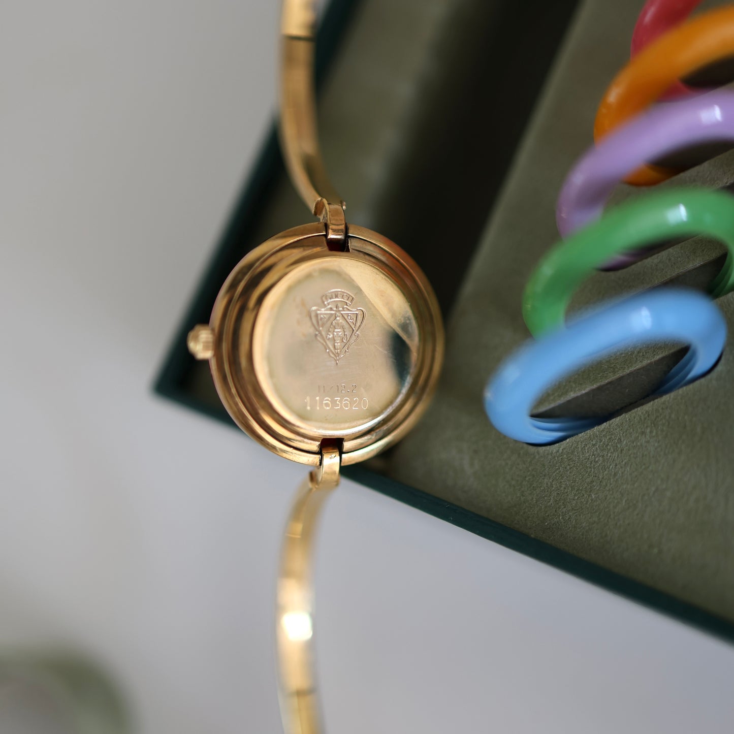 Vintage Gucci Bezel Watch with 12 Interchangeable Bezels