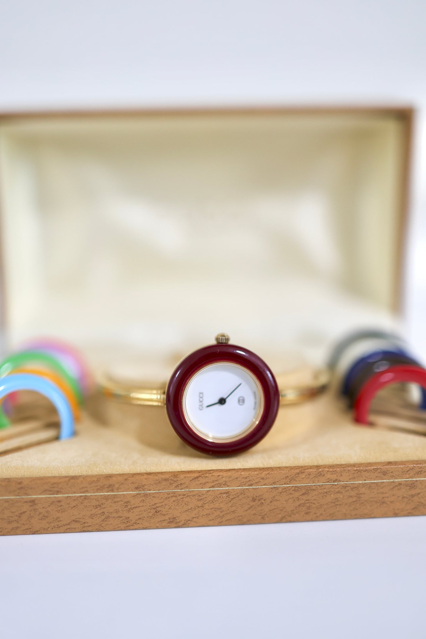 Vintage Gucci Bezel Watch with 11 Interchangeable Bezels