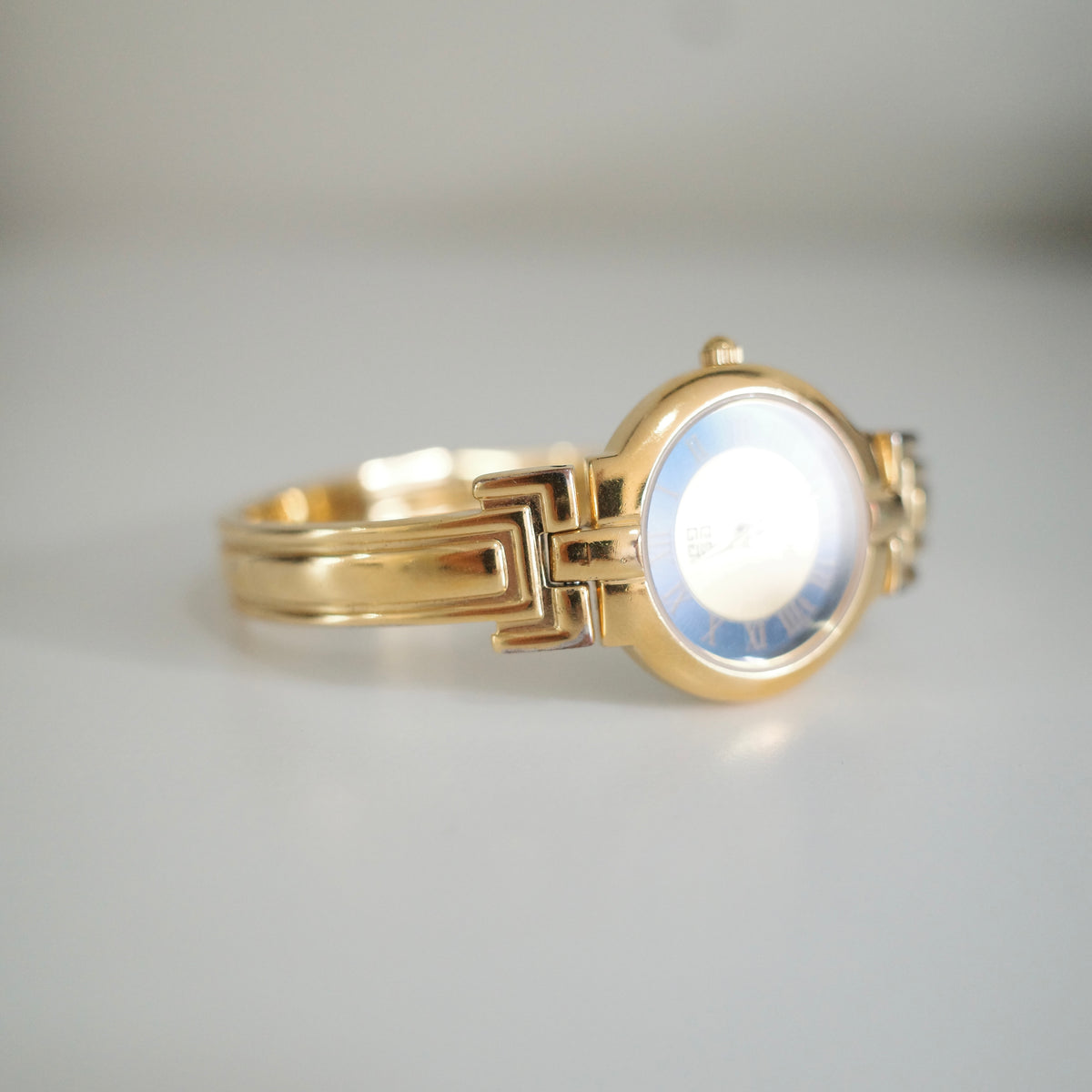 Rare Vintage Givenchy Gold-Tone Bangle Watch
