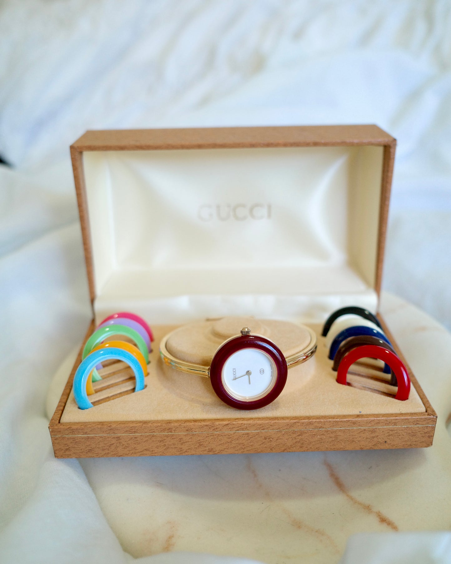 Vintage Gucci Bezel Watch with 11 Interchangeable Bezels