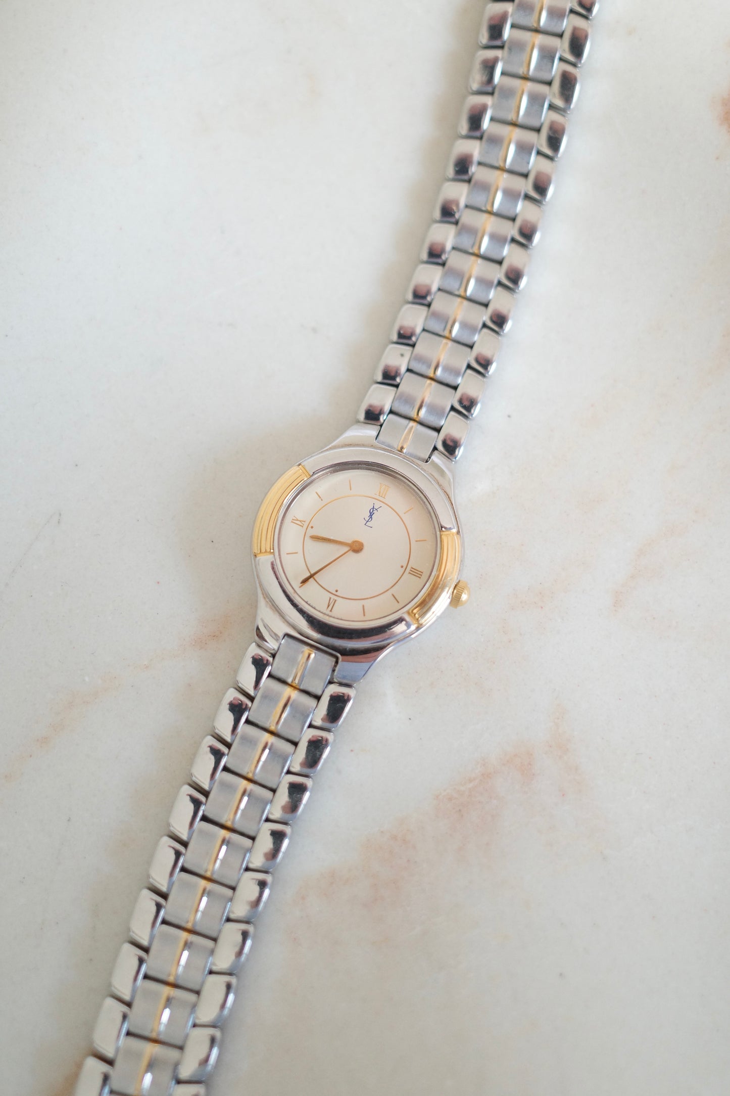 Vintage Yves Saint Laurent Two-Tone Bracelet Watch
