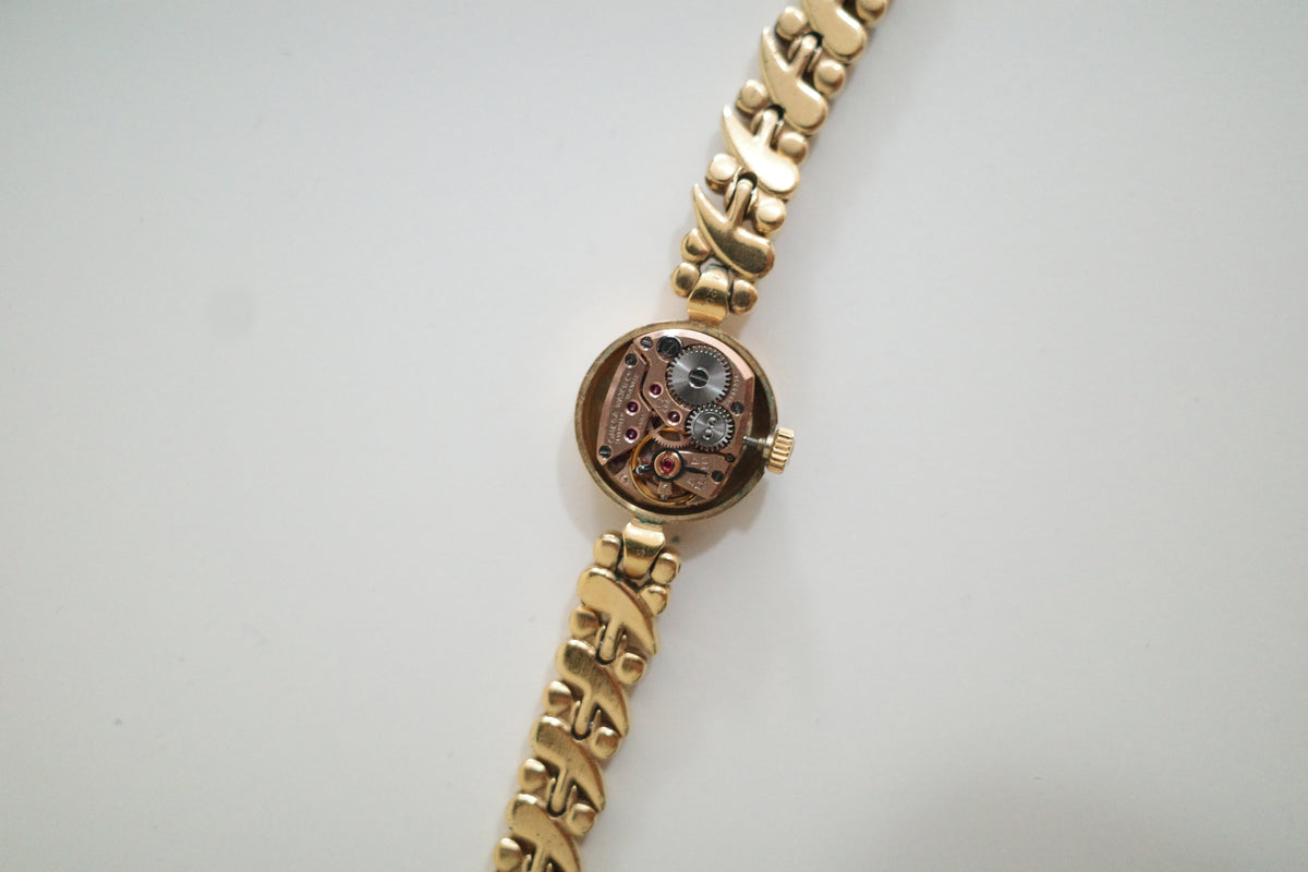 Vintage Omega Gold-Tone Manual Winding Watch | Elegant Swiss Mechanical Ladies Watch with Omega Box