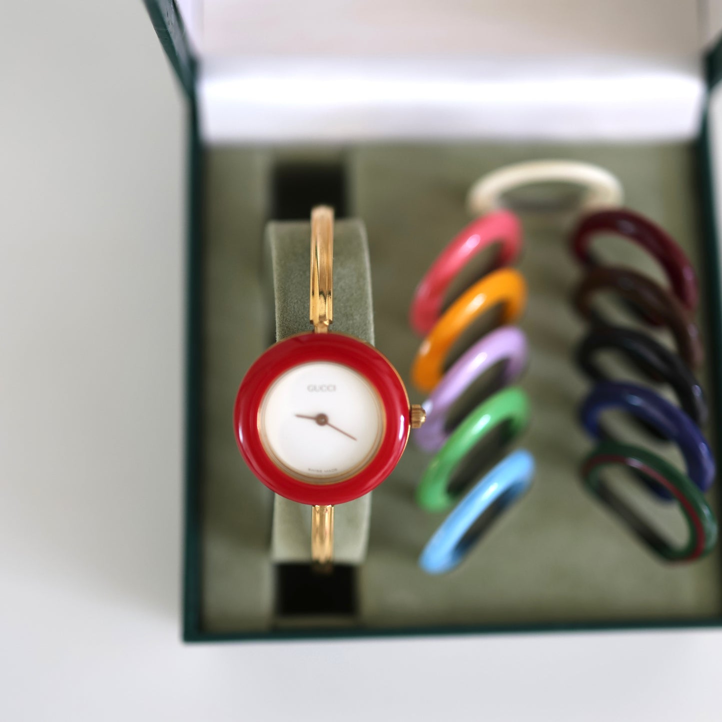 Vintage Gucci Bezel Watch with 12 Interchangeable Bezels