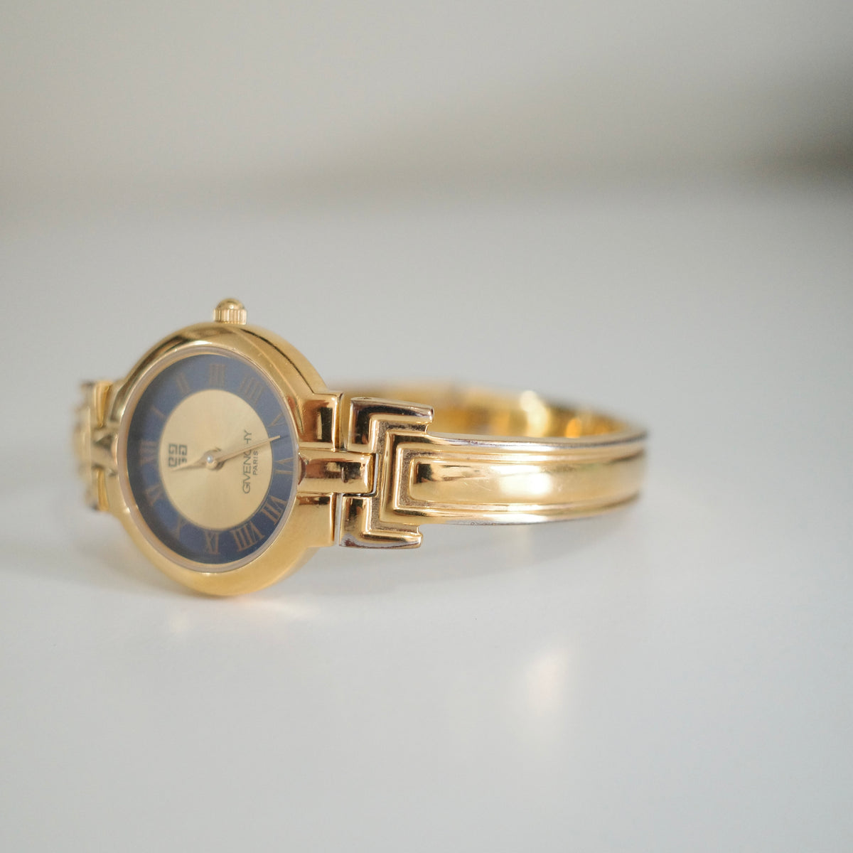 Rare Vintage Givenchy Gold-Tone Bangle Watch