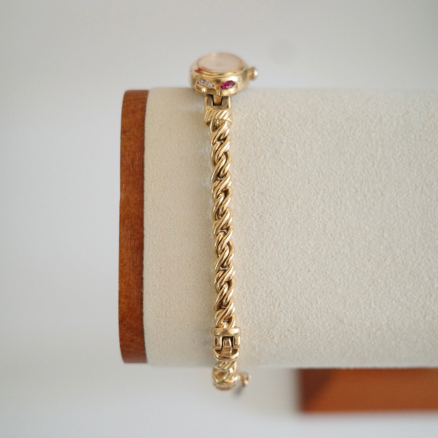 Rare Vintage Seiko Gold-Tone Jewellery Watch with Ruby & Gemstone Accents