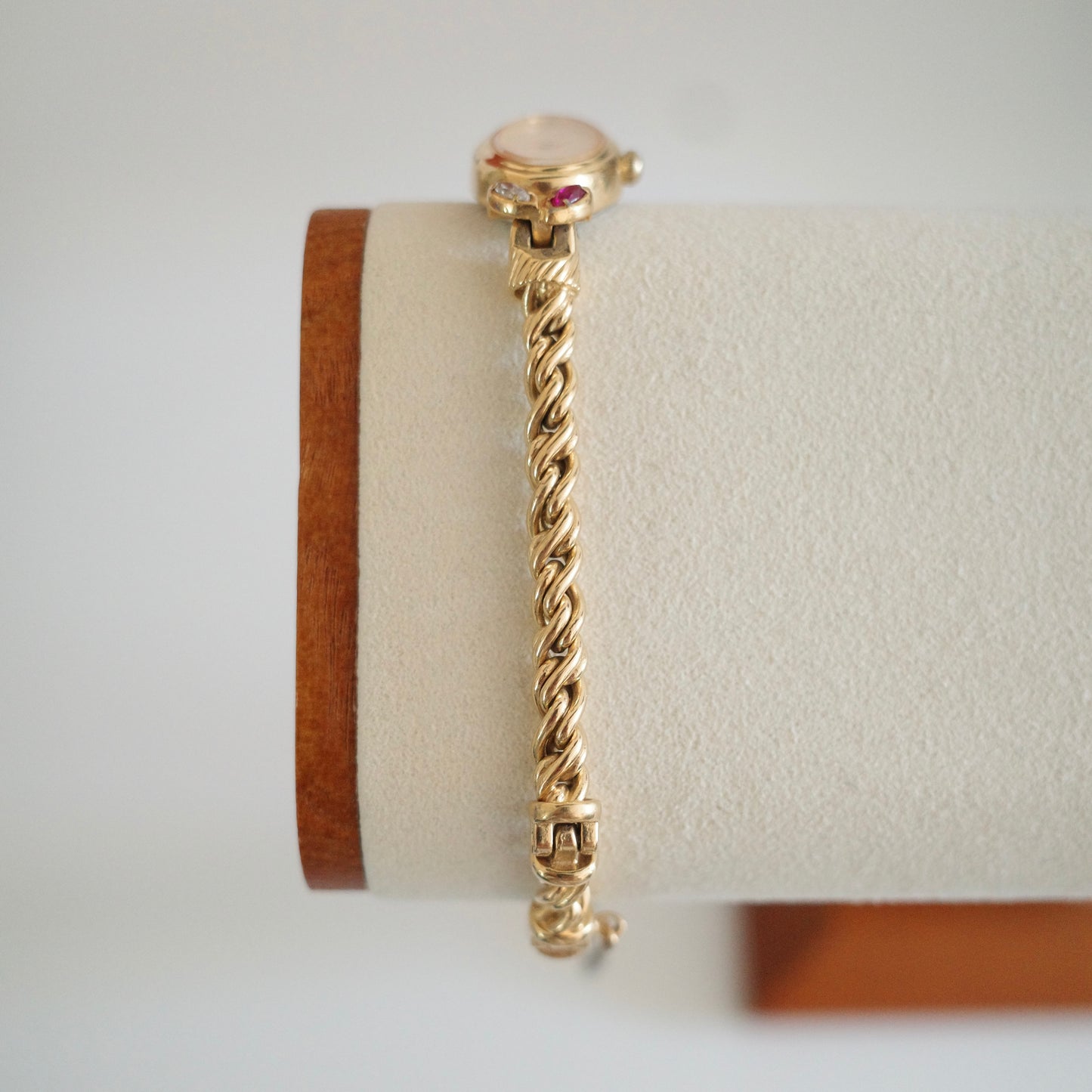 Rare Vintage Seiko Gold-Tone Jewellery Watch with Ruby & Gemstone Accents