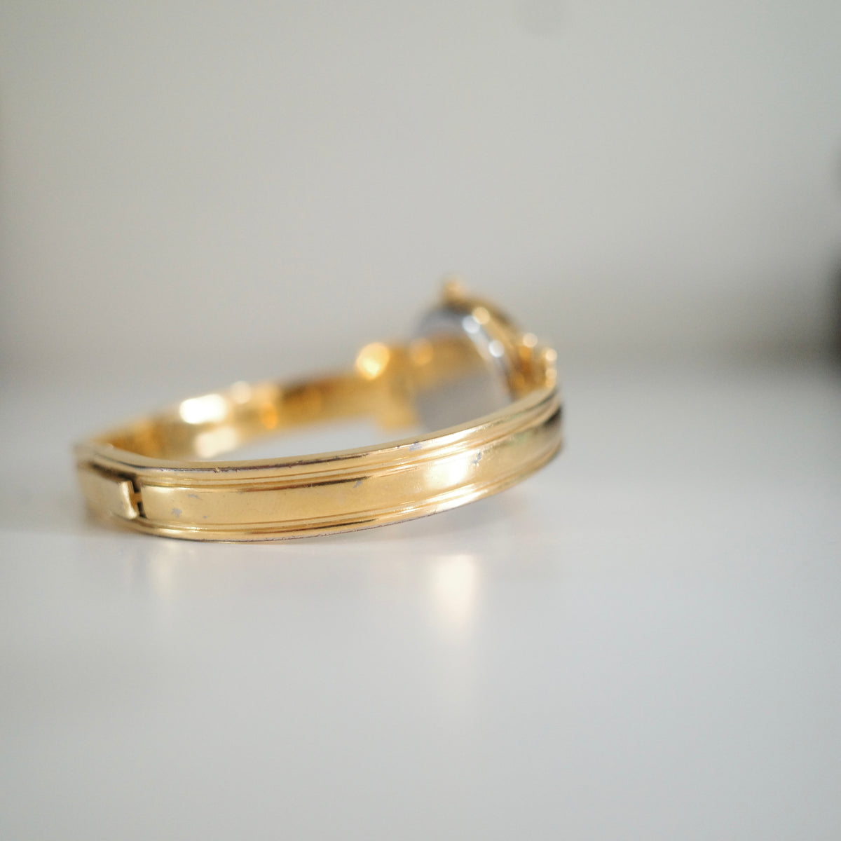 Rare Vintage Givenchy Gold-Tone Bangle Watch