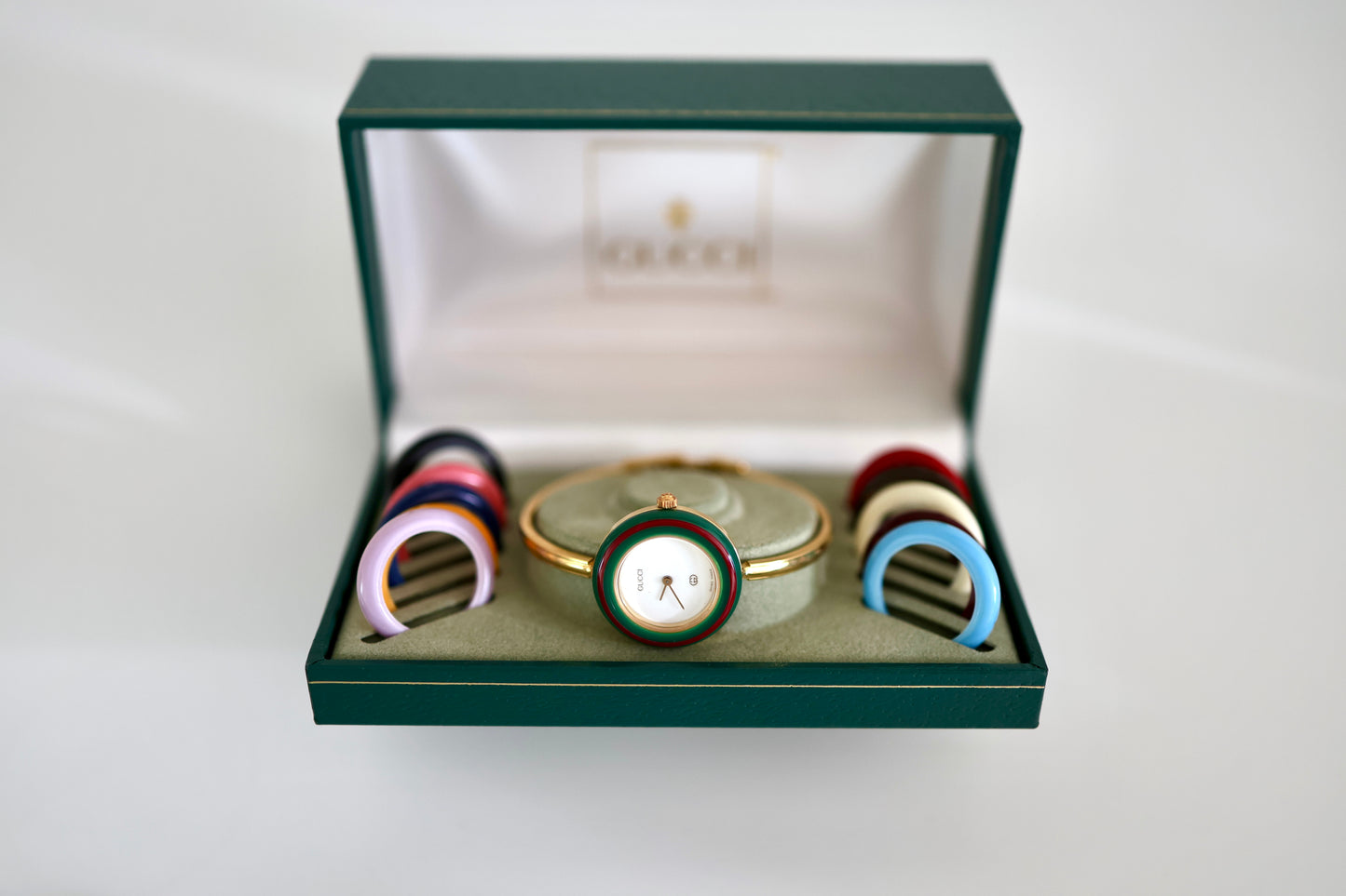 Vintage Gucci 11/12 Bezel Watch | 12 Interchangeable Bezels | Full Set | Swiss Made