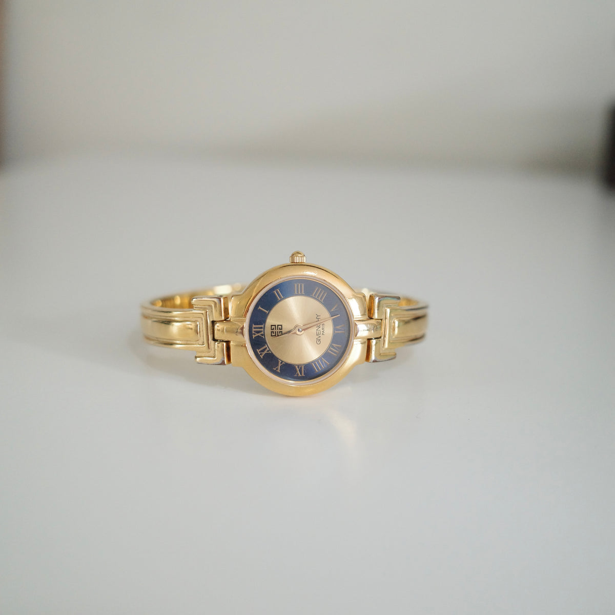 Rare Vintage Givenchy Gold-Tone Bangle Watch