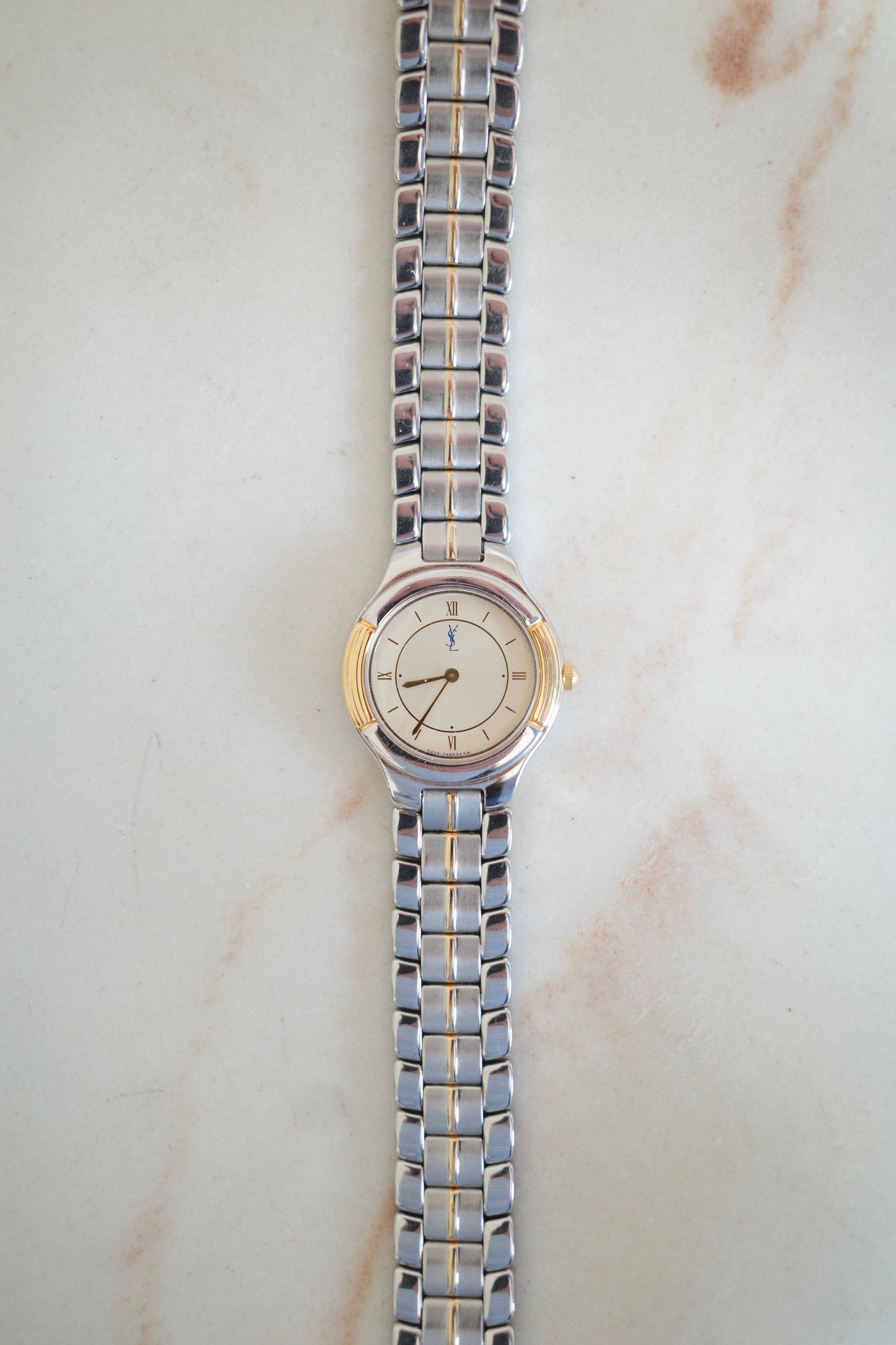 Vintage Yves Saint Laurent Two-Tone Bracelet Watch