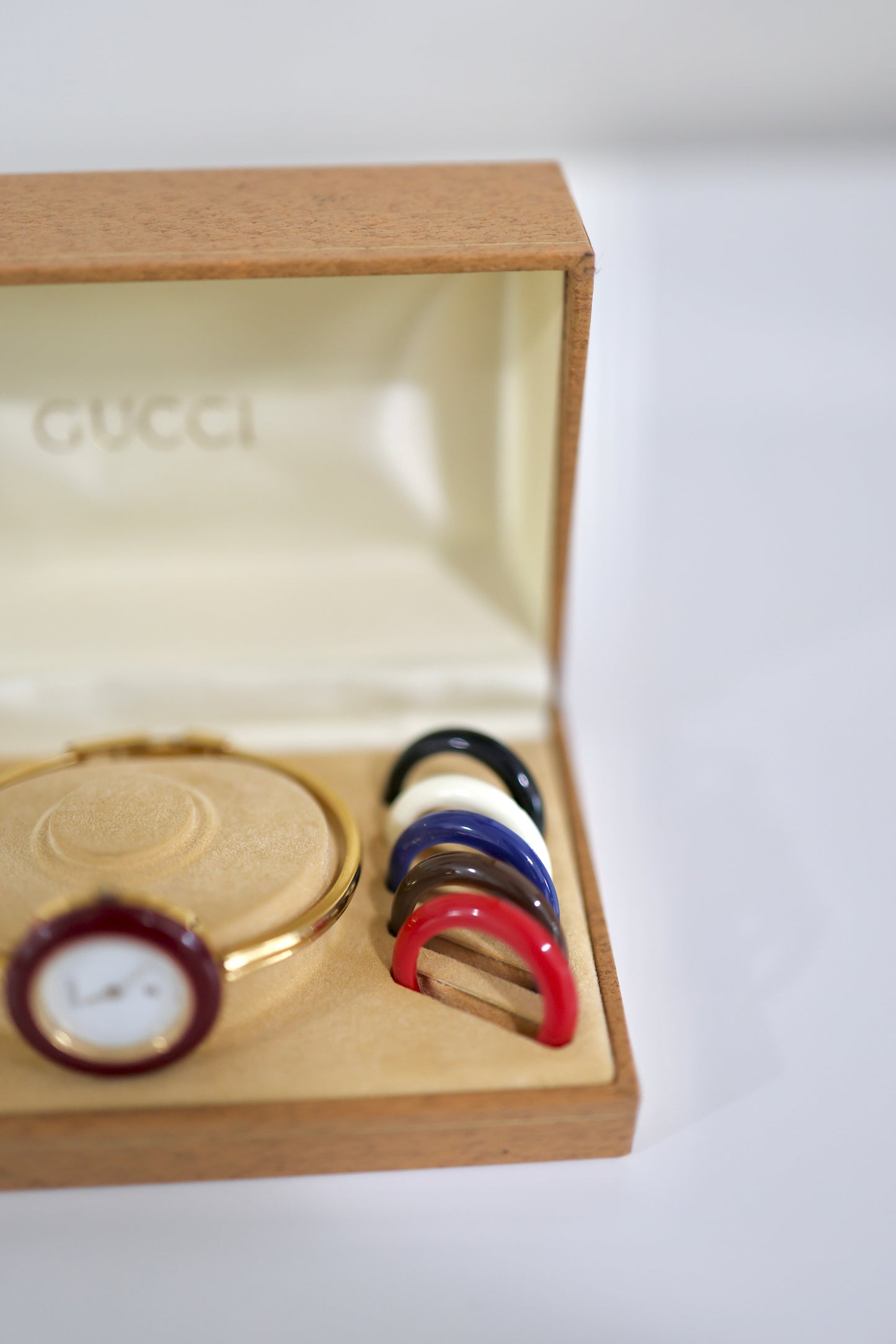 Vintage Gucci Bezel Watch with 11 Interchangeable Bezels