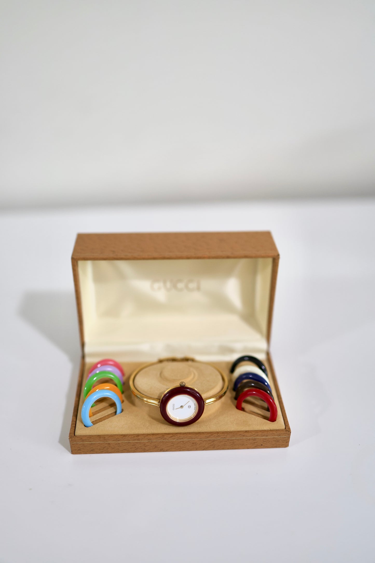 Vintage Gucci Bezel Watch with 11 Interchangeable Bezels