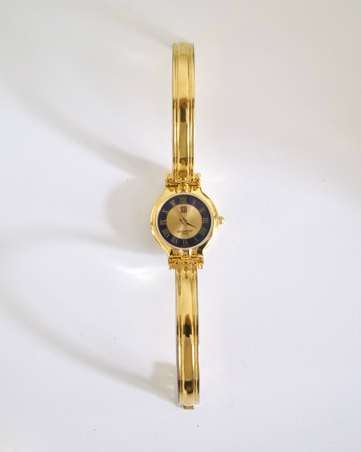 Rare Vintage Givenchy Gold-Tone Bangle Watch