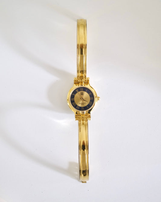 Rare Vintage Givenchy Gold-Tone Bangle Watch