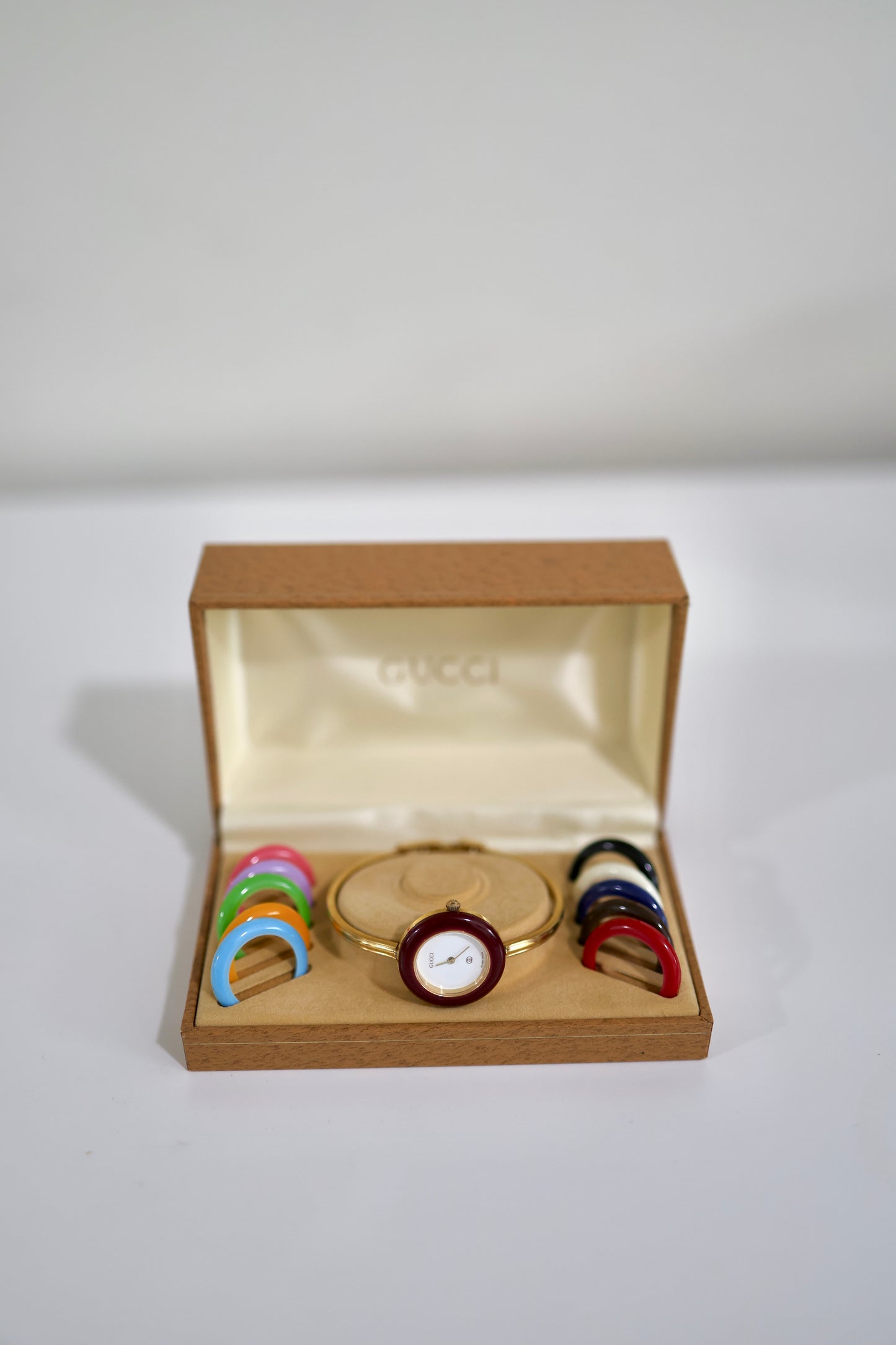 Vintage Gucci Bezel Watch with 11 Interchangeable Bezels