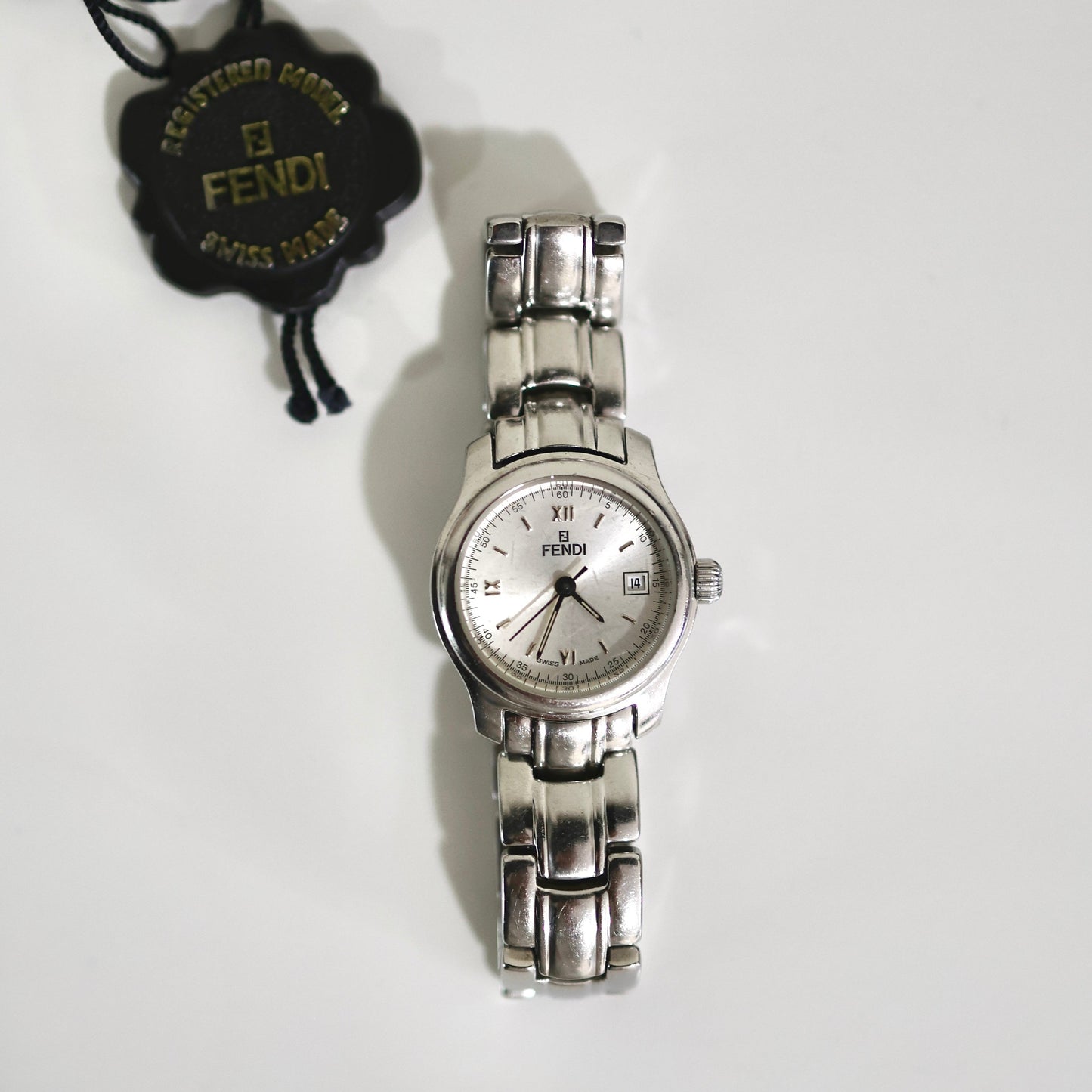 Vintage Fendi Silver Bracelet Watch | Swiss Made | Original Box