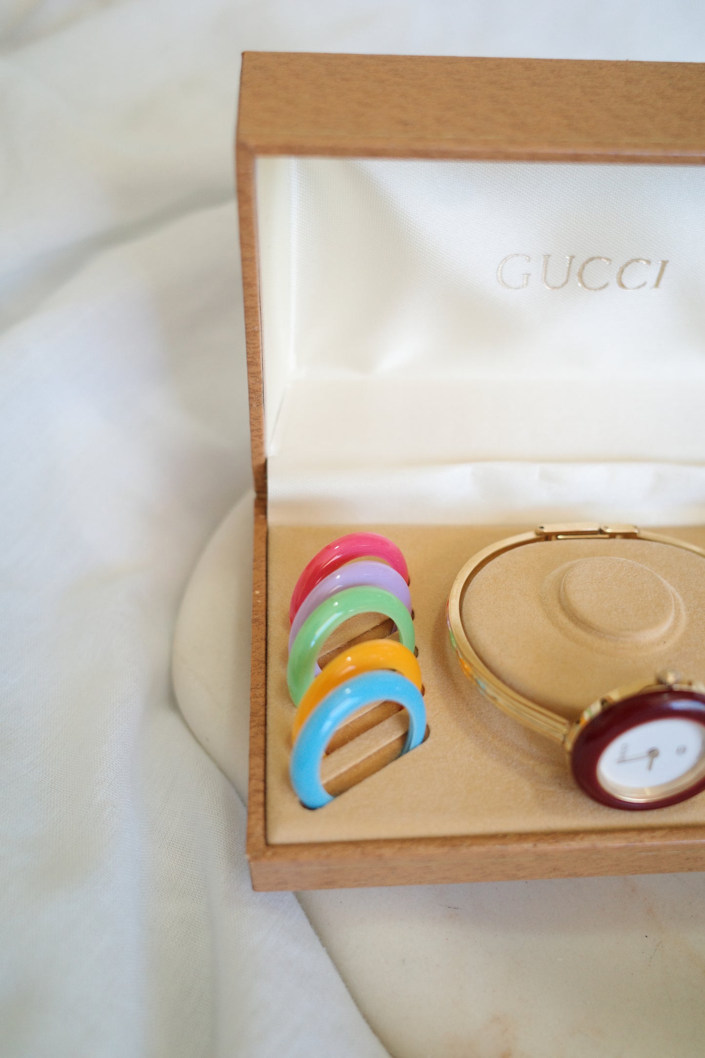 Vintage Gucci Bezel Watch with 11 Interchangeable Bezels