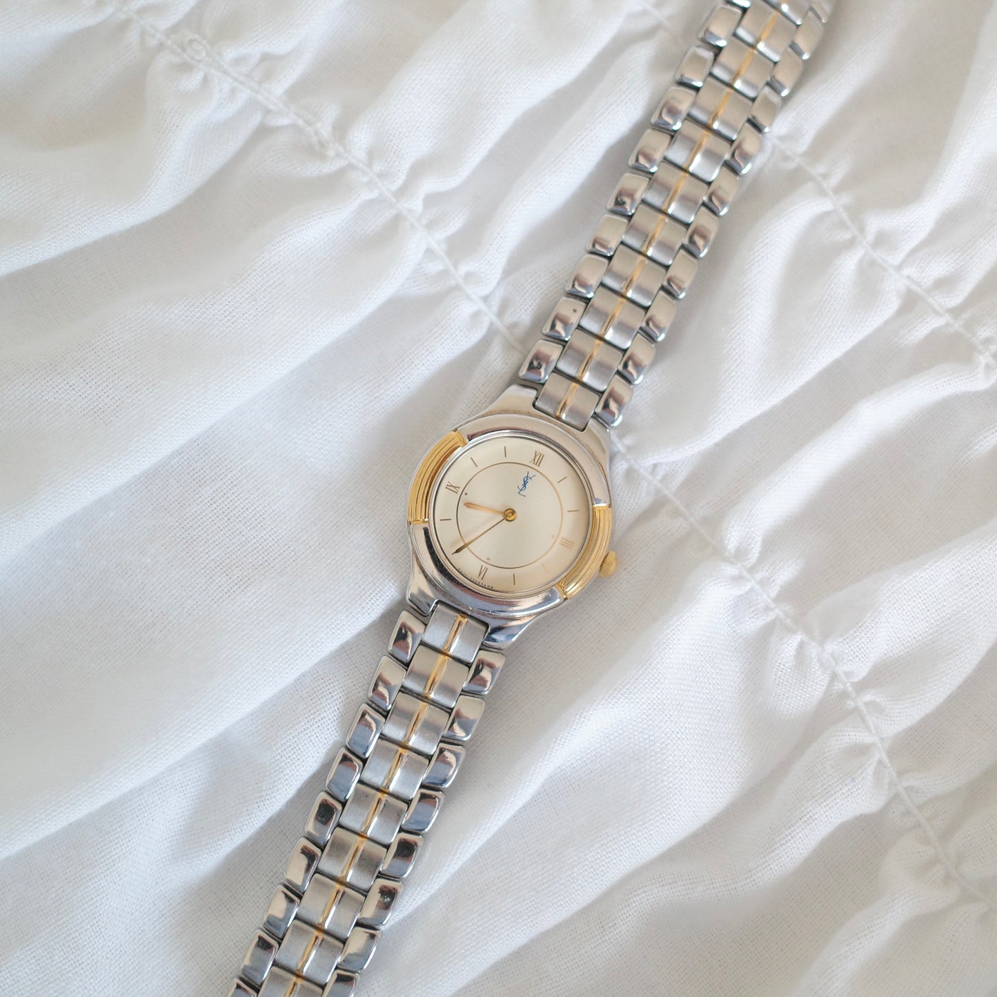 Vintage Yves Saint Laurent Two-Tone Bracelet Watch