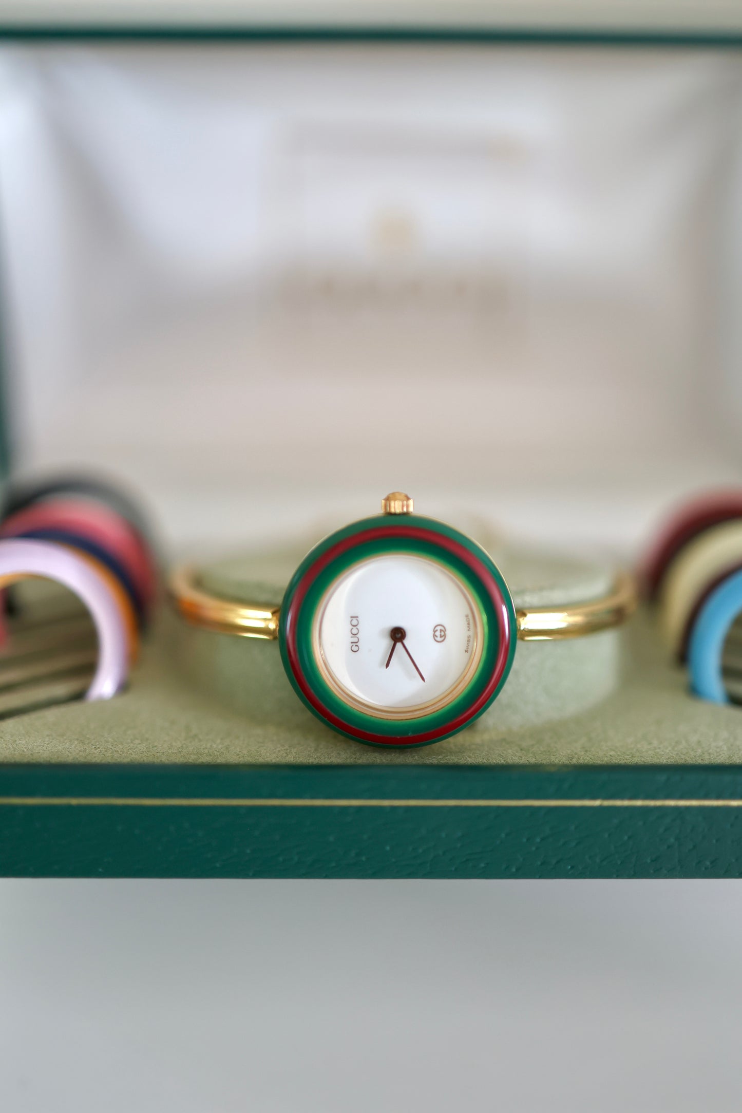 Vintage Gucci 11/12 Bezel Watch | 12 Interchangeable Bezels | Full Set | Swiss Made