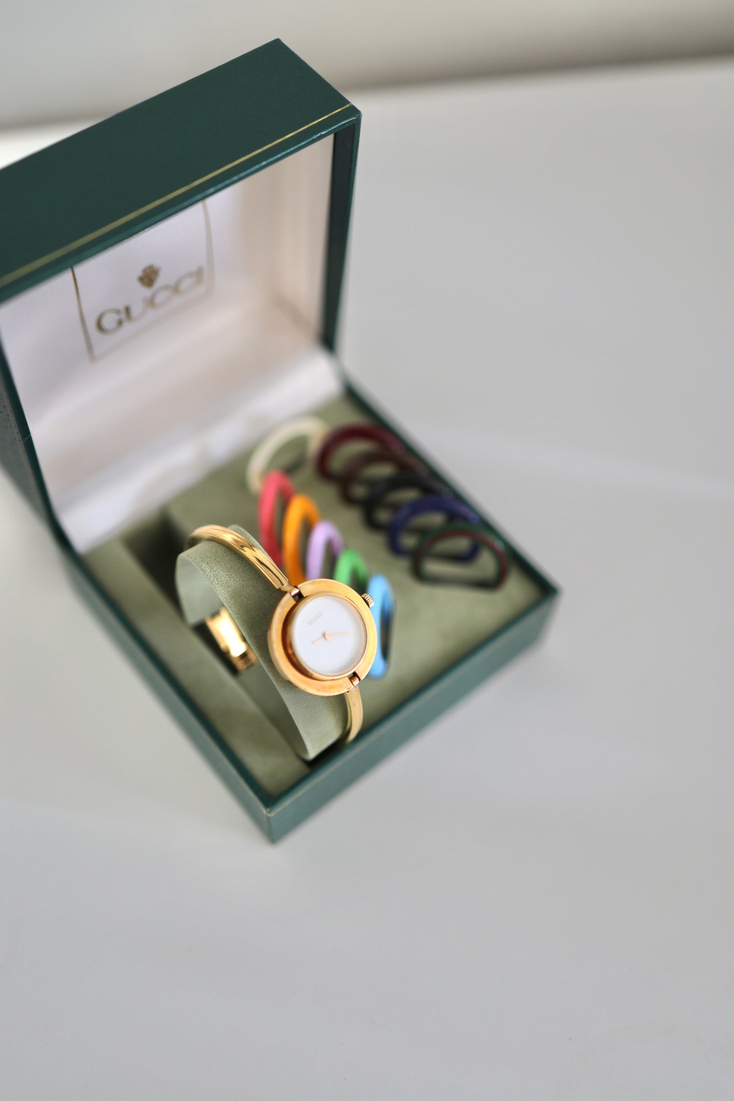 Vintage Gucci Bezel Watch with 12 Interchangeable Bezels