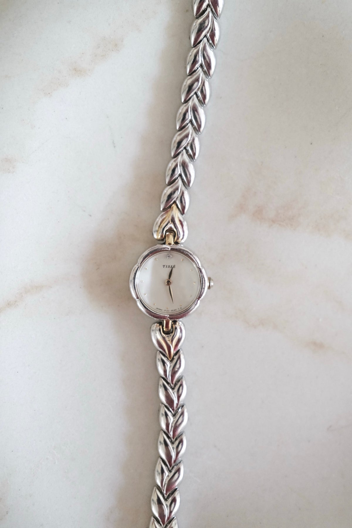 Vintage Seiko Tissé Silver Leaf Bracelet Watch