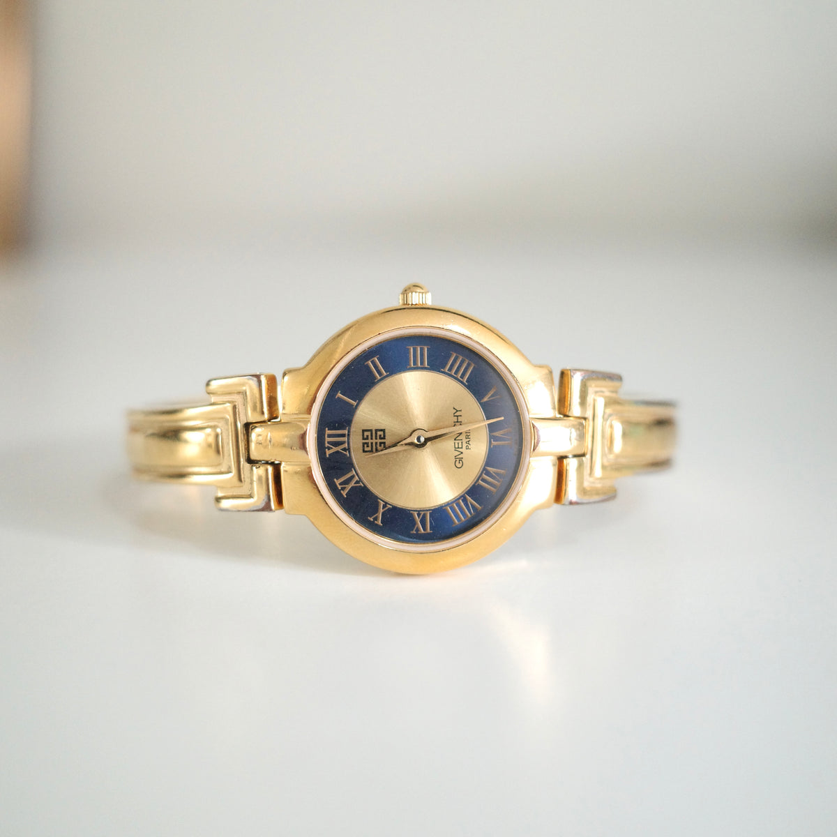 Rare Vintage Givenchy Gold-Tone Bangle Watch