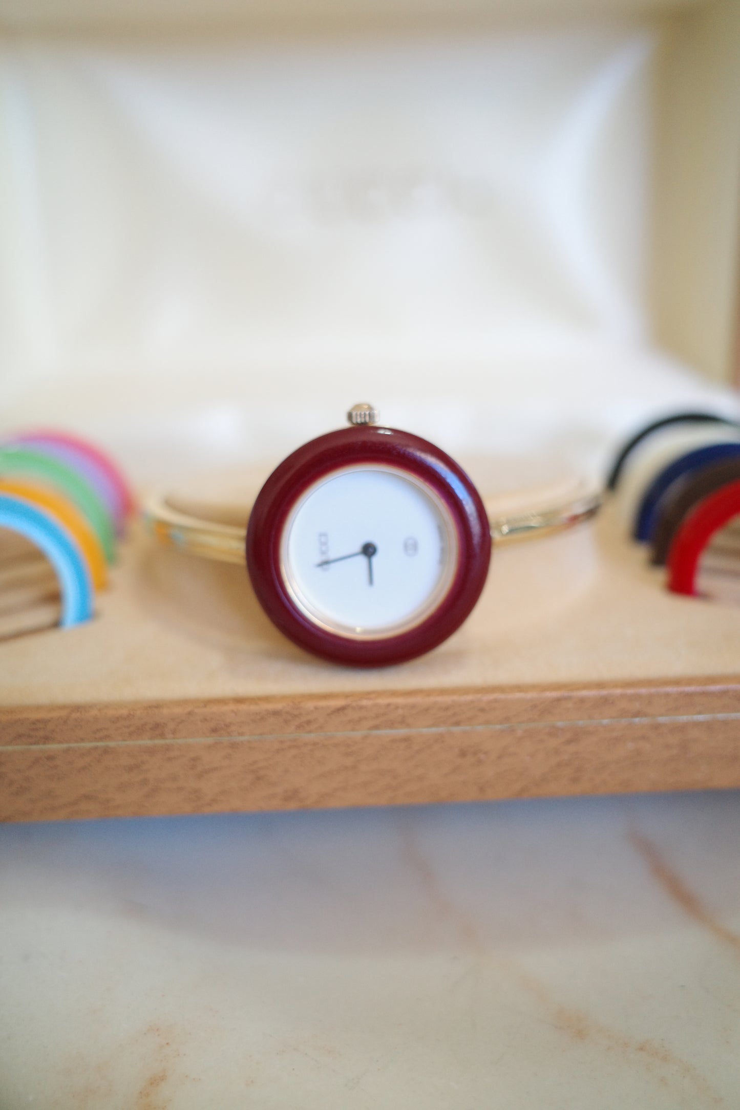 Vintage Gucci Bezel Watch with 11 Interchangeable Bezels