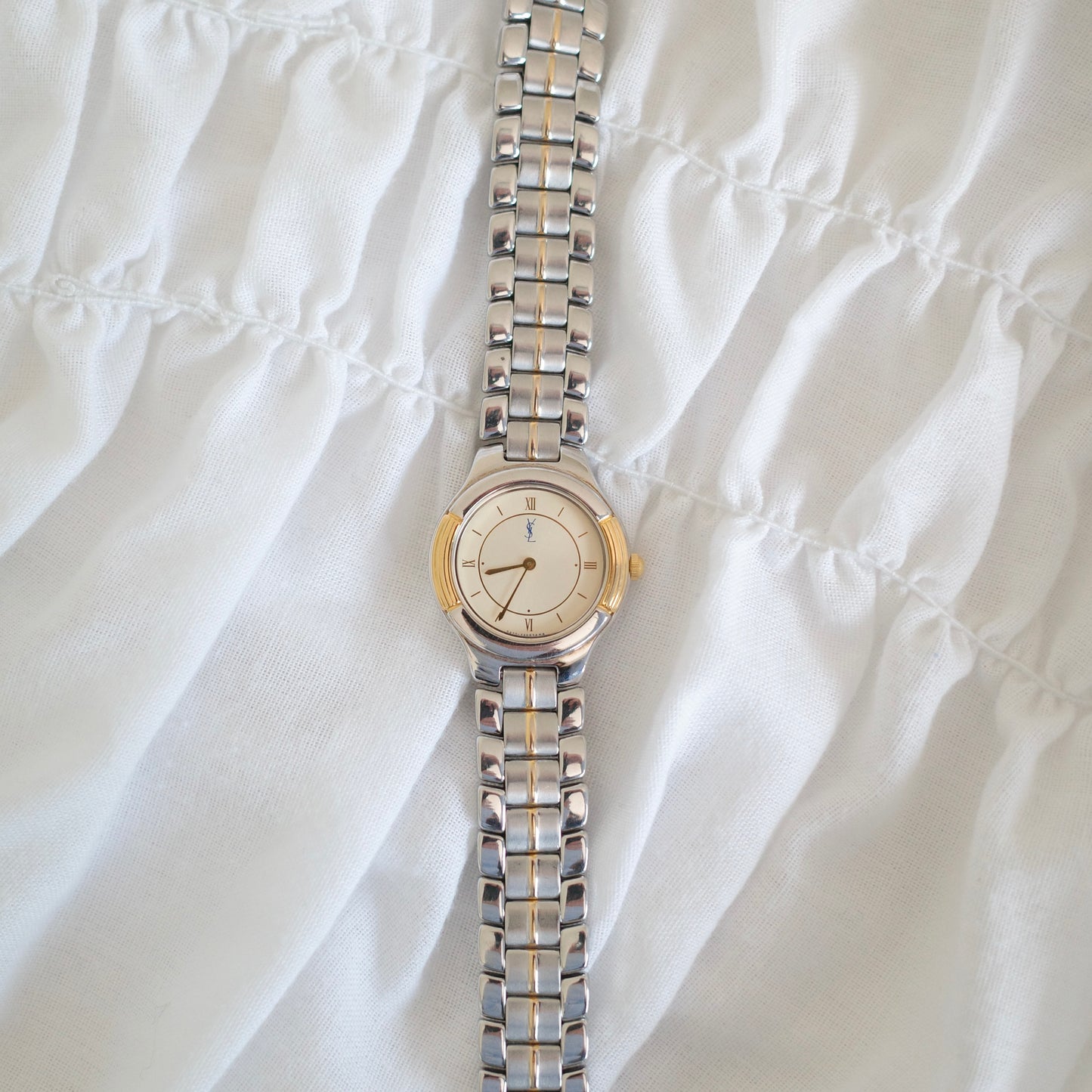 Vintage Yves Saint Laurent Two-Tone Bracelet Watch