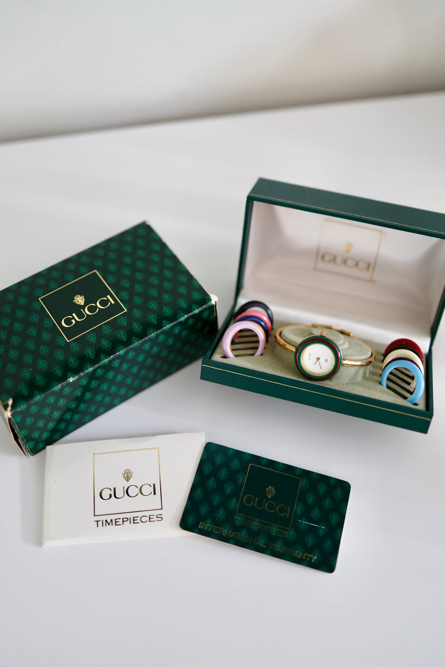 Vintage Gucci 11/12 Bezel Watch | 12 Interchangeable Bezels | Full Set | Swiss Made