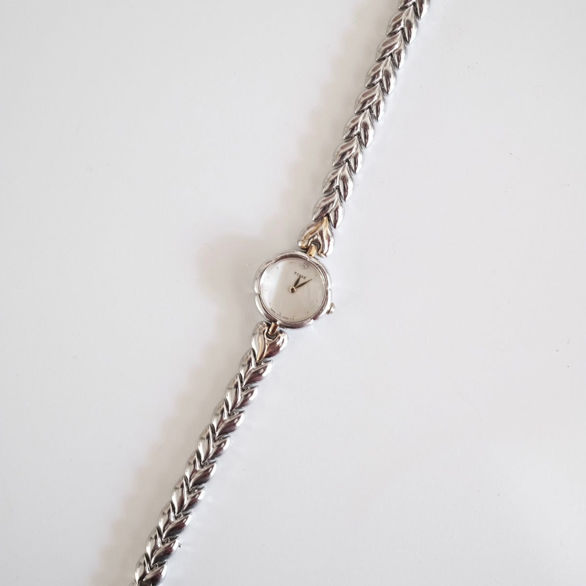 Vintage Seiko Tissé Silver Leaf Bracelet Watch