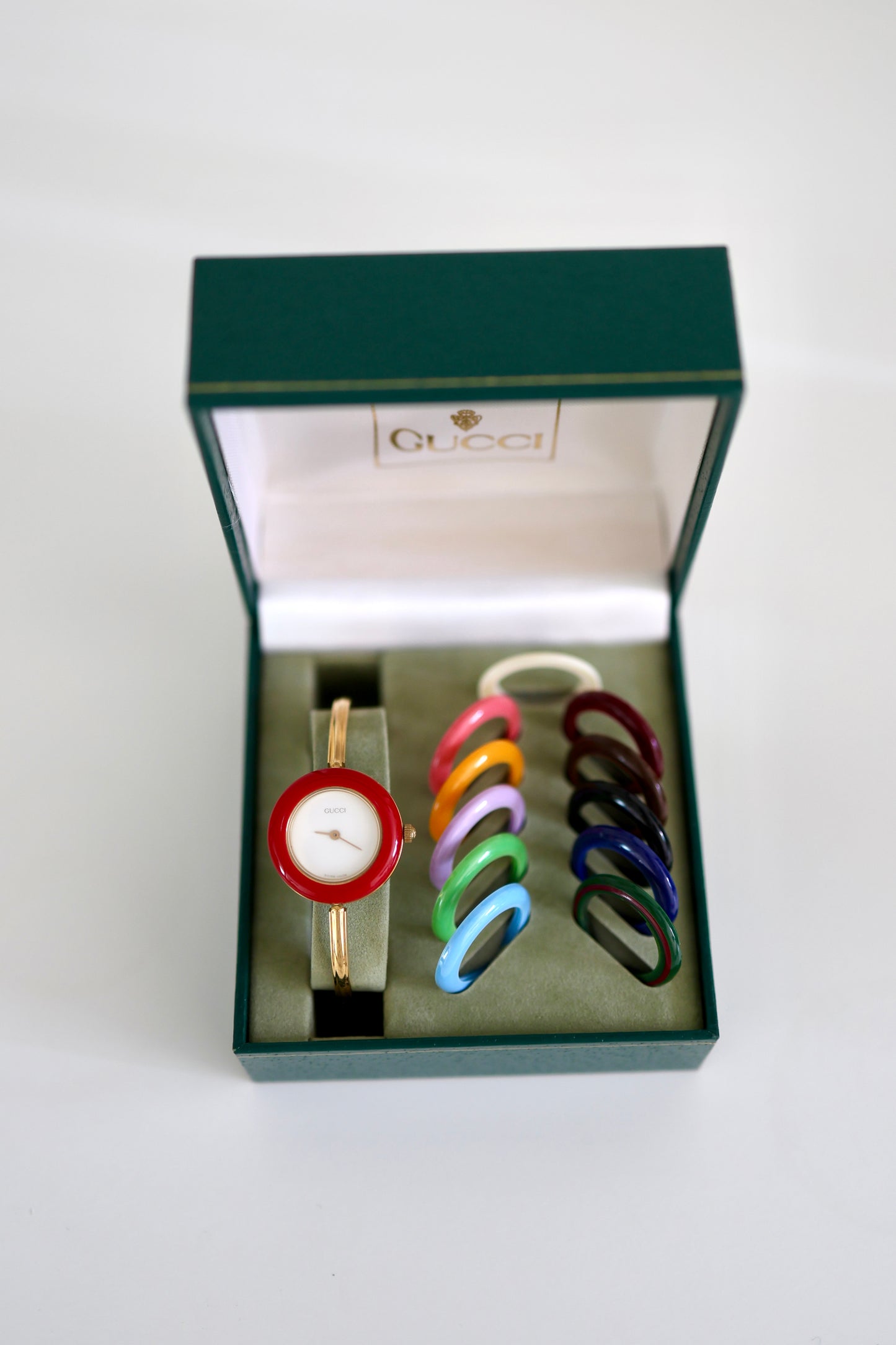 Vintage Gucci Bezel Watch with 12 Interchangeable Bezels
