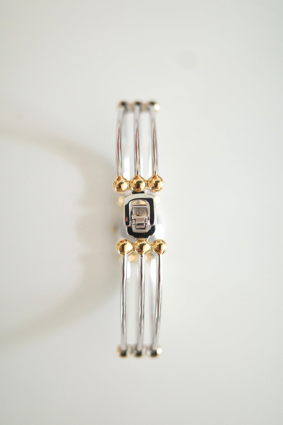 Vintage Seiko Emerald Crystal Bangle Watch | Gold & Silver Two-Tone Women’s Bracelet Watch