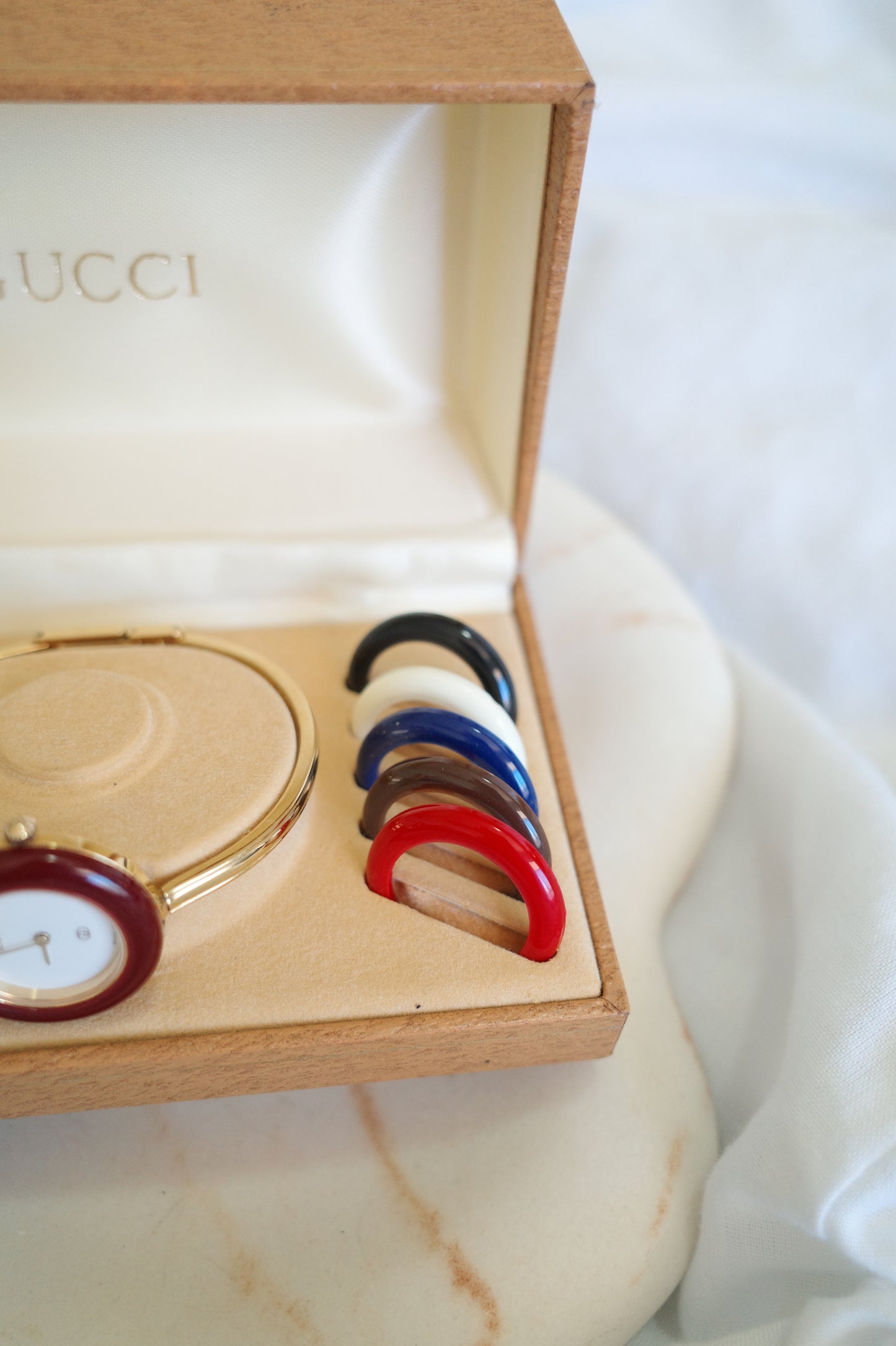 Vintage Gucci Bezel Watch with 11 Interchangeable Bezels