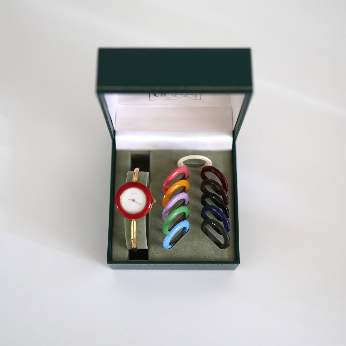 Vintage Gucci Bezel Watch with 12 Interchangeable Bezels