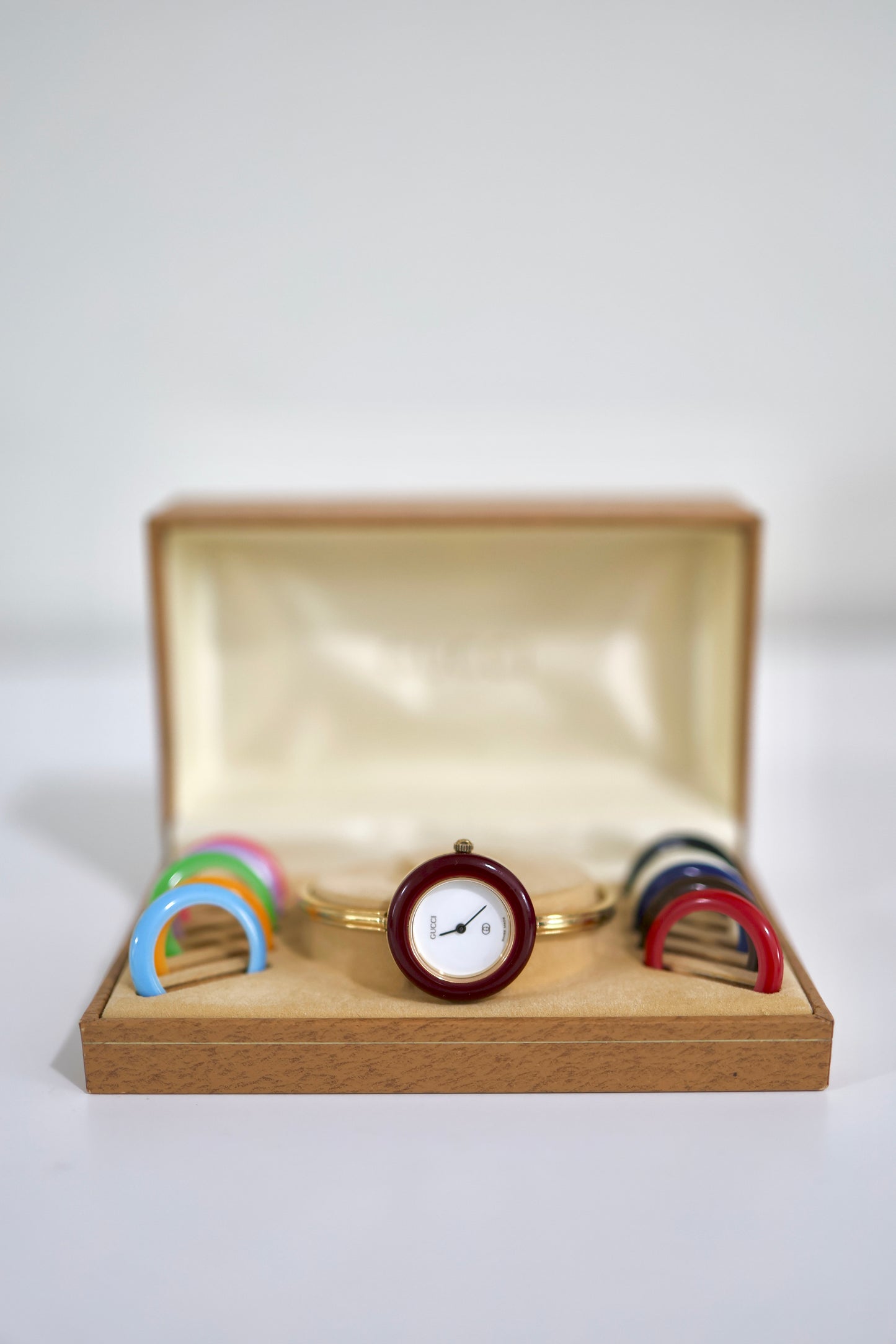 Vintage Gucci Bezel Watch with 11 Interchangeable Bezels