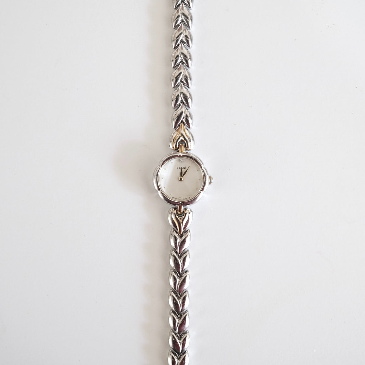 Vintage Seiko Tissé Silver Leaf Bracelet Watch