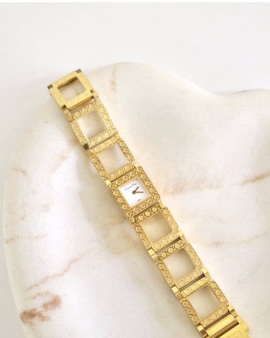 Vintage Dior Parisienne Gold-Tone Bracelet Watch | Elegant Swiss Vintage Timepiece