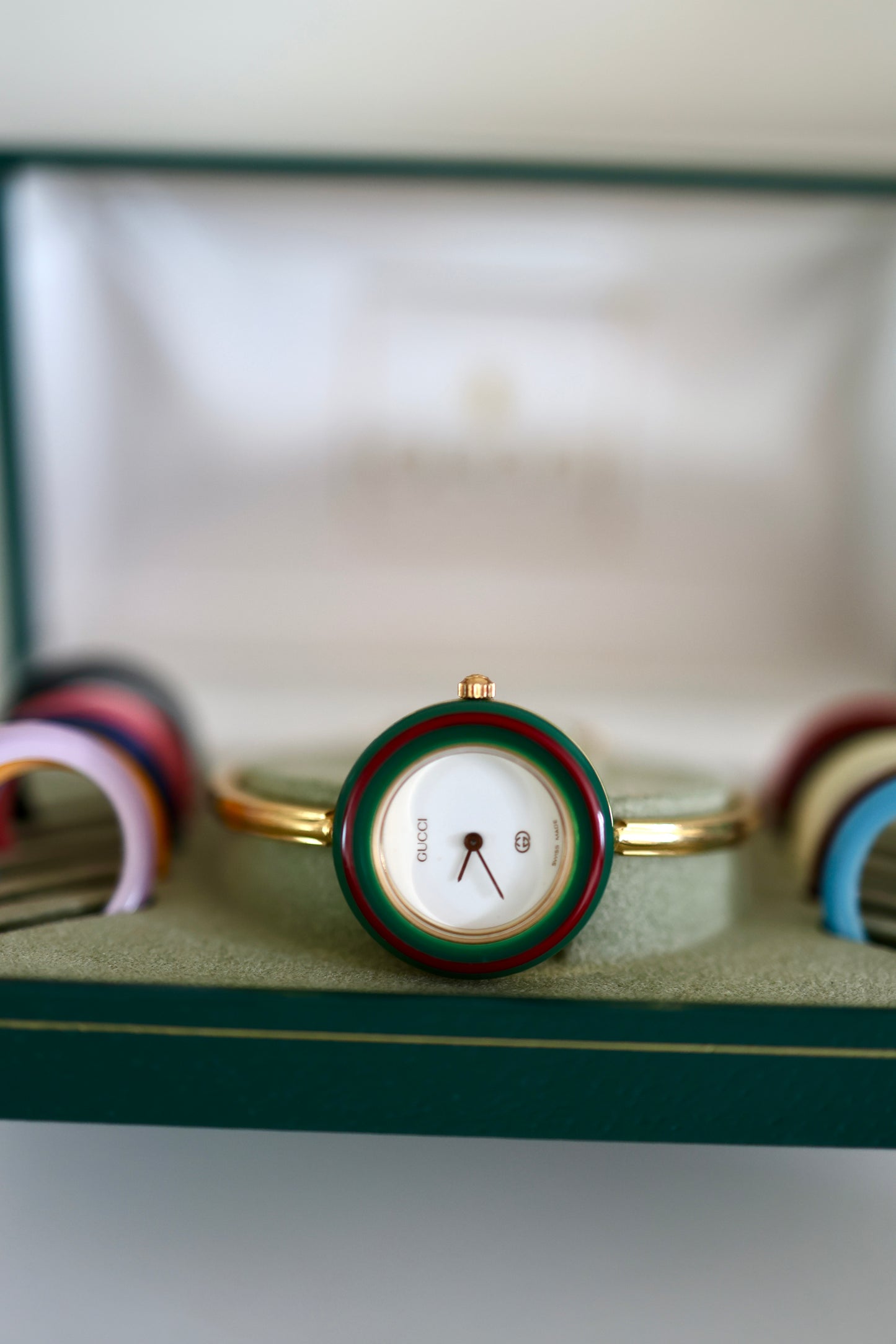 Vintage Gucci 11/12 Bezel Watch | 12 Interchangeable Bezels | Full Set | Swiss Made