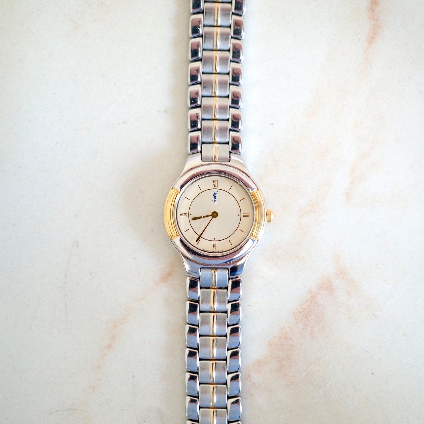 Vintage Yves Saint Laurent Two-Tone Bracelet Watch