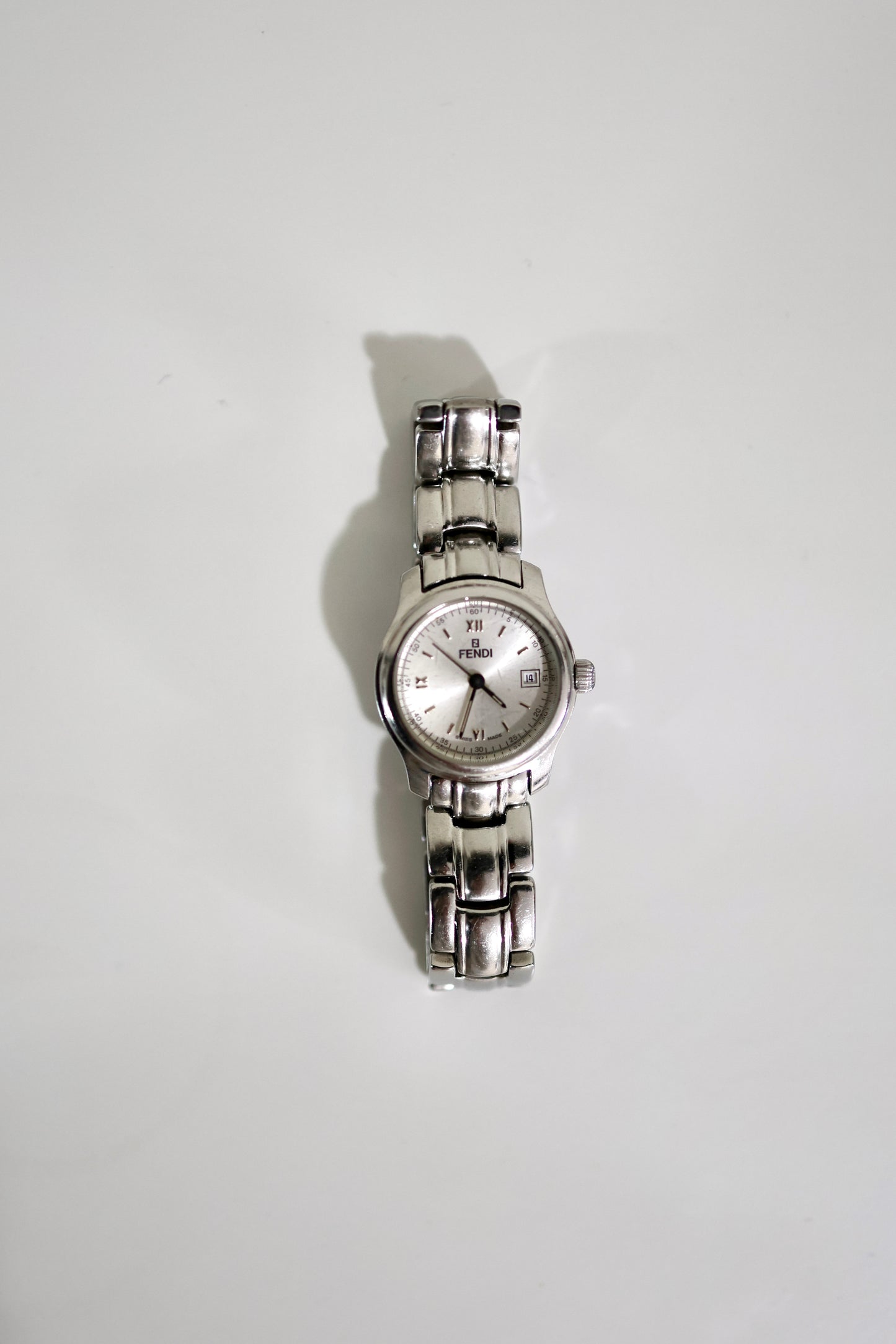Vintage Fendi Silver Bracelet Watch | Swiss Made | Original Box