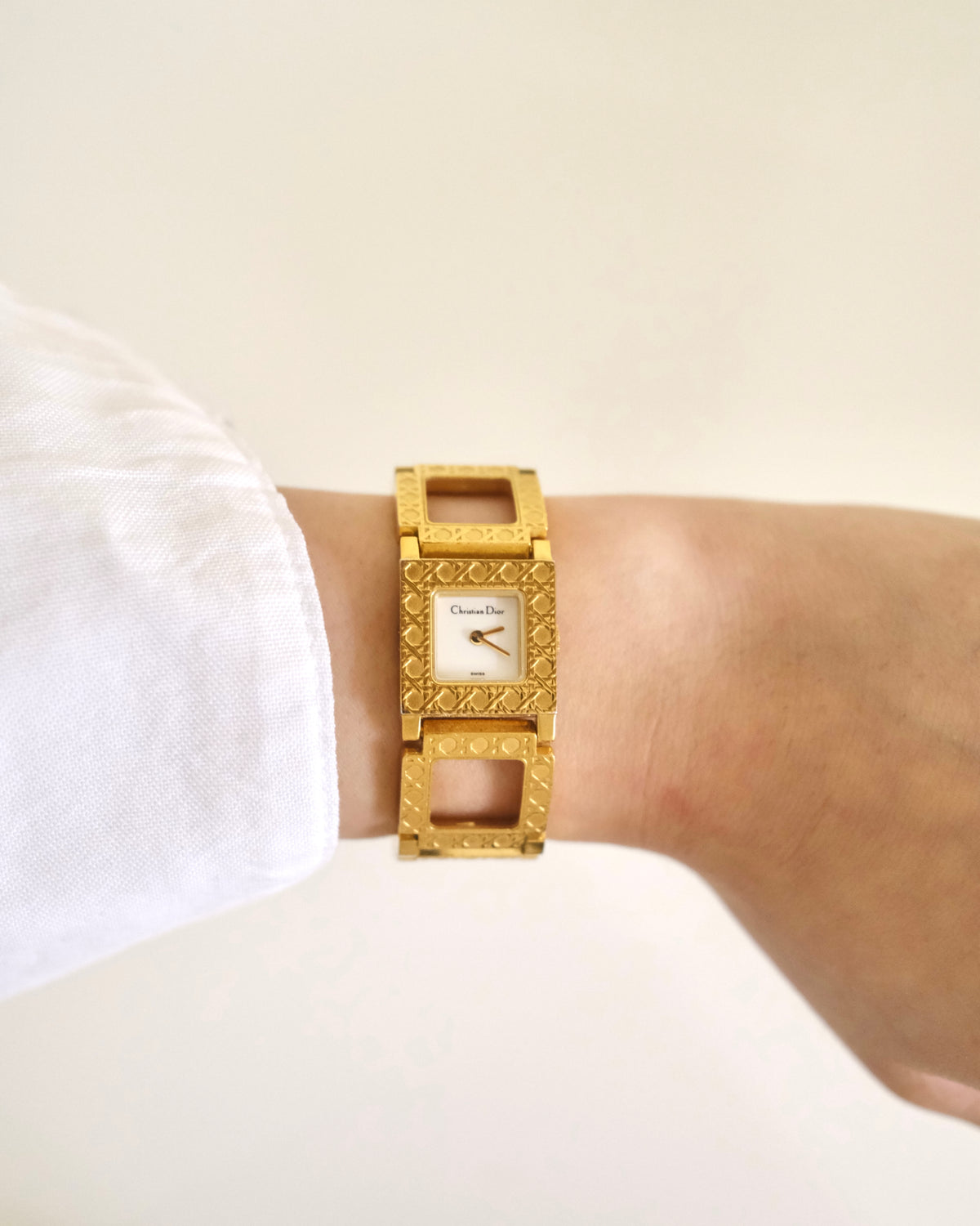 Vintage Dior Parisienne Gold-Tone Bracelet Watch | Elegant Swiss Vintage Timepiece